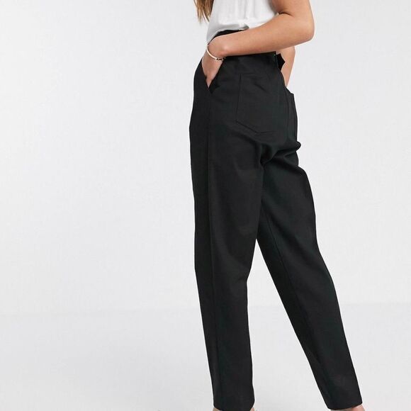ASOS pleated peg leg pants high rise 6 - Picture 5 of 9